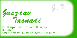 gusztav tasnadi business card