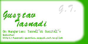 gusztav tasnadi business card